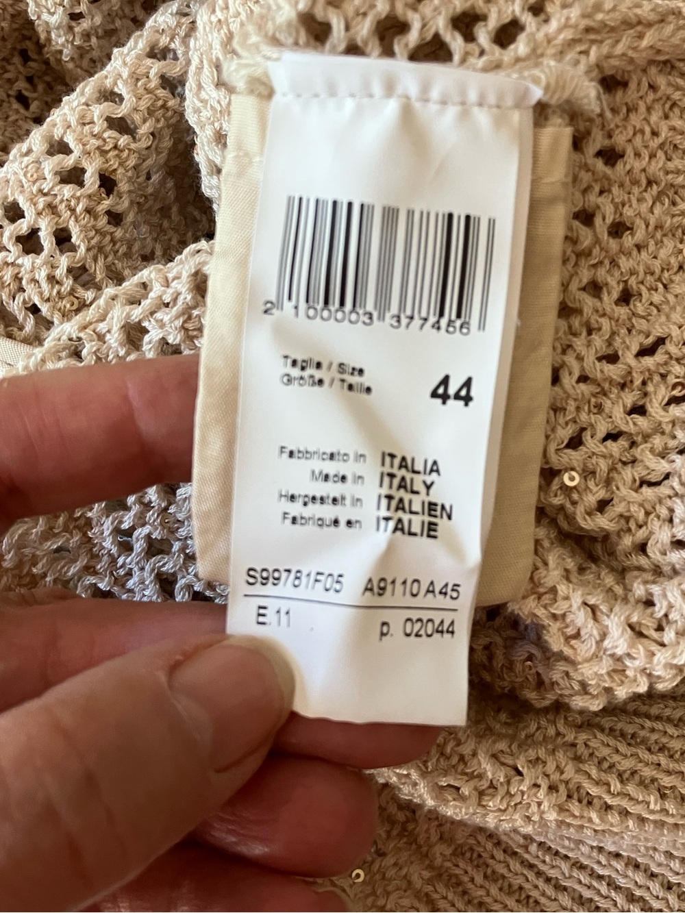Peserico Sequin Open Kit Cardigan NWOT - Picture 5 of 6
